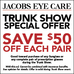 Jacobs Eye Care, Trunk Show, Burberry, Tory Burch, designer sunglasses, prescription glasses, eyeglasses in north jersey, designer sunglasses in north jersey, prescription sunglasses in north jersey, Fendi, Coach, Ray Ban, Maui Jim